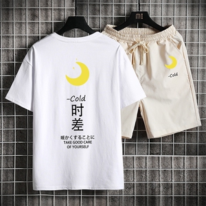 TD56047-P35短袖t恤套装男短裤两件套男装搭配一套帅气图片
