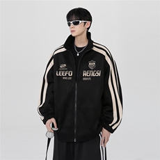 美式潮牌鹿皮绒卫衣男2025粘春秋新款连帽开衫外套jJK306-P68，男装卫衣，电商C307