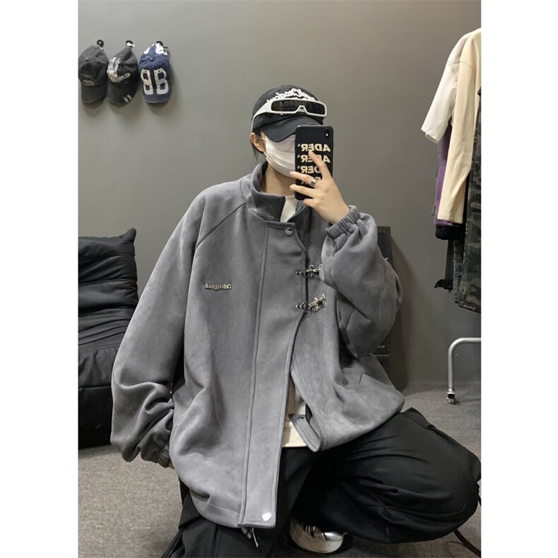 重磅！麂皮绒复合夹克飞机扣外套CP43-特P60控价：108,男装夹克,电商B371
