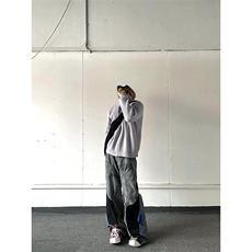 重磅秋冬北极绒双拉链毛衣开衫美式复古休闲慵懒风宽松针织衫外套，男装针织衫/毛衣，电商A486