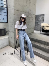 高弹天丝牛仔裤，女装牛仔裤，千百莲