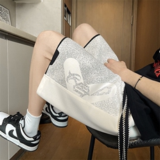 镂空印花短裤男女2025新款夏季渐变满天星五分裤裤衩2526-p25，男装牛仔裤，星座207
