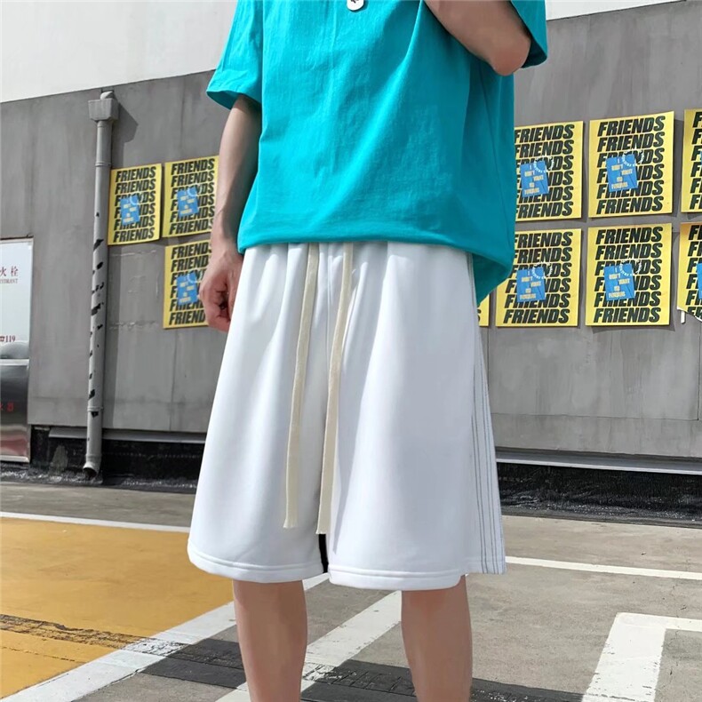夏季休闲短裤男ins潮牌纯色简约撞色拼接DK79P25,男装休闲裤,星座1116-2