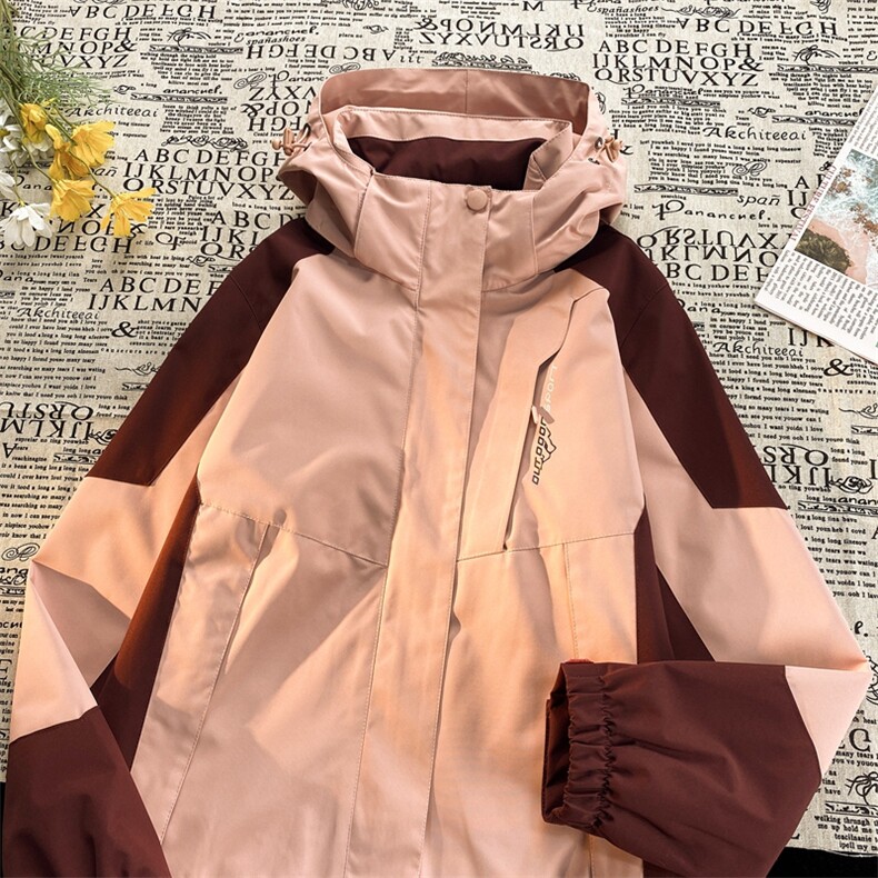 港风连帽冲锋衣情侣外套防风防水登山服撞色夹克男JH-JK1818-P50,男装夹克,星座717