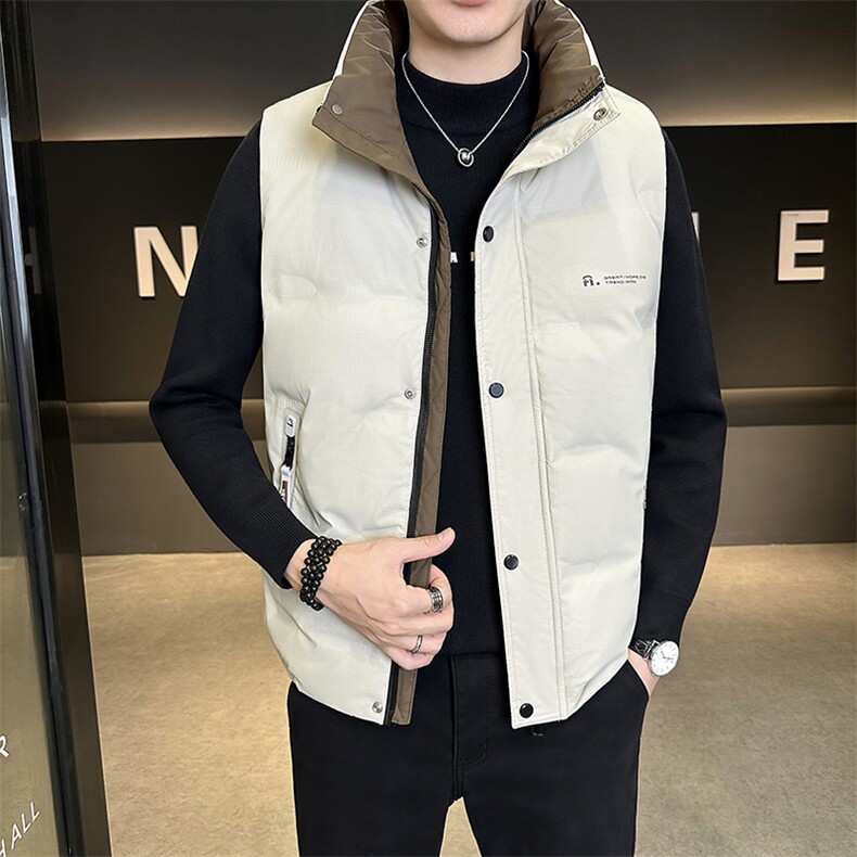 新款男士羽绒服马甲白鸭绒标309B-3-9853-P98图片