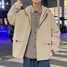 JK125 2023秋季新款韩版宽松连帽夹克外套   109-P80图片