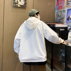 秋季潮流休闲男装连帽上衣2023新款运动夹克风衣男JK256-P48，男装夹克，星座308B-1