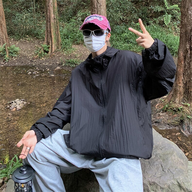 冰丝透气防晒衣男女夏季轻薄款2023新款防晒服宽松外套F096-P40,男装夹克,星座308B-2