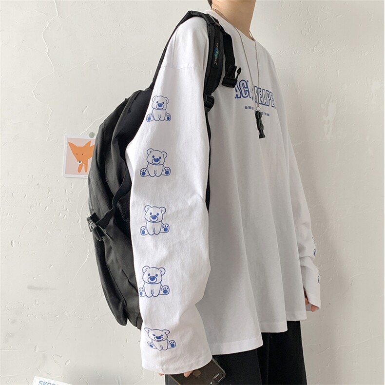 【】A003-HX1011-P35新款袖子可爱印花T恤几物，男装T恤，电商A003