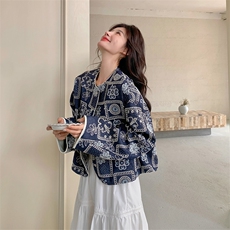 2025春新款青花瓷圆领立体刺绣新中式外套2c169-20257-p155k228，女装短外套，2C169