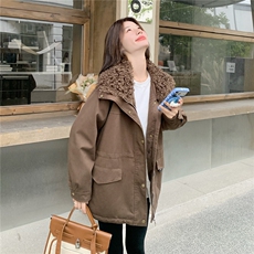 韩系毛领派克服女2025冬季新款设计感时尚中长款保暖外套高级感，女装派克服，2C236