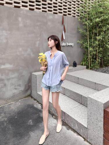 休闲靓丽小衬衣，女装，青羽鹤