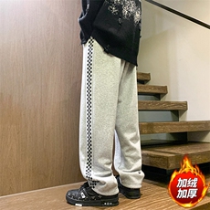 新款男百搭设计感潮流加绒港风休闲裤K60H-P45，男装卫衣，星座717