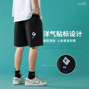 ！数据好！2023新款潮流贴标男士短裤百搭五分裤中裤DK01P30图片