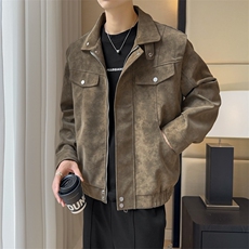秋冬新款时尚休闲皮衣拉链外套男士JK02559-P95，男装皮衣，星座308B-2