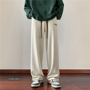 抖音品质港风潮流纯色百搭休闲长裤宽松裤子K5321 b315-p45控58图片