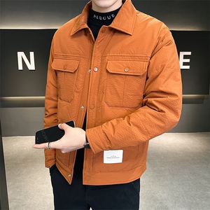 2025男翻领羽绒服男士修身净版羽绒外套轻薄夹克冬装Y9905P145图片