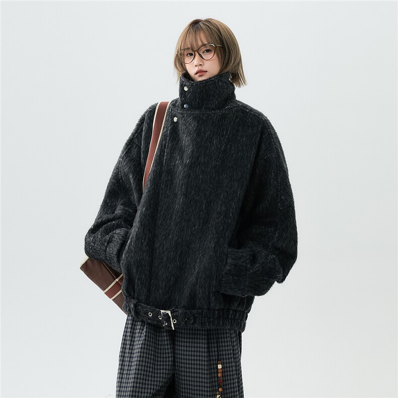 现货大翻领CIEANFIT韩系高级感痞帅上衣宽松港风外套N61-P130,女装短外套,电商A170