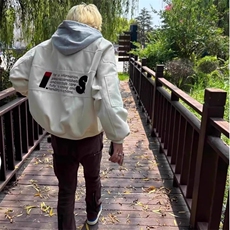 美式飞行员夹克男字母刺绣棒球服春秋新款情侣外套男潮LG777-P68，男装夹克，星座1008