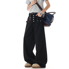 2026春夏潮牌设计感纽扣弯刀裤xz906-1-K1307特价P50控98，男装休闲裤，星座906-1（原电商a316-2）