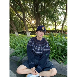 MM407-P65新款潮牌帅气圆领百搭针织打底毛衣图片