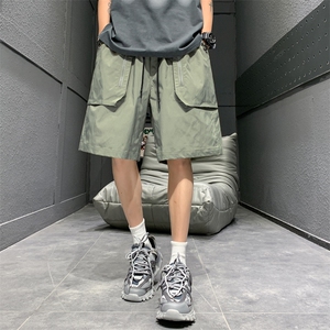 高品夏季工装短裤男纯色宽松大码运动五分裤DSA157B-D603-特P40图片