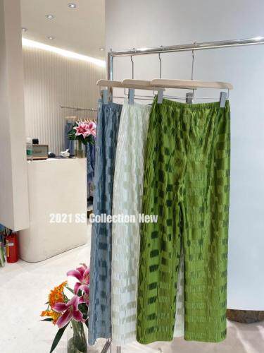 不规则凹印裤子多色现货，女装，G