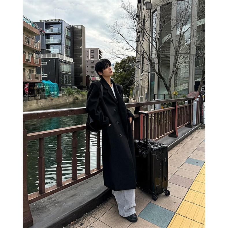 现货~冬季夹棉加厚毛呢大衣过膝加长加厚风衣外套Y993-P125,男装风衣,星座1004-3