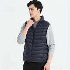 坎肩羽绒马甲2023冬季新款中年男士时尚宽松保暖打底背心爸爸上衣，男装背心/马甲，电商B212（原钱塘6029）