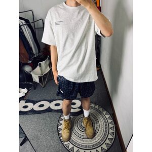 痞帅纯棉白灰色短袖t恤男夏季小众潮牌高街体恤衫ins TY01图片