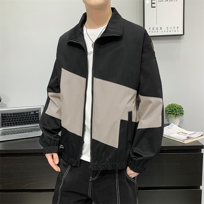 春秋款男士夹克衫潮流拼色外套男生运动上衣休闲男装JK0231-P68,男装夹克,星座308B-2