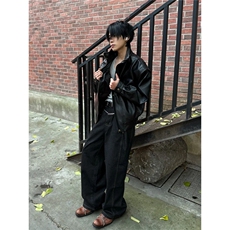 常规款美式高级感机车皮衣夹克男女外套款潮牌PU皮飞行服JK3344，男装夹克，星座516A