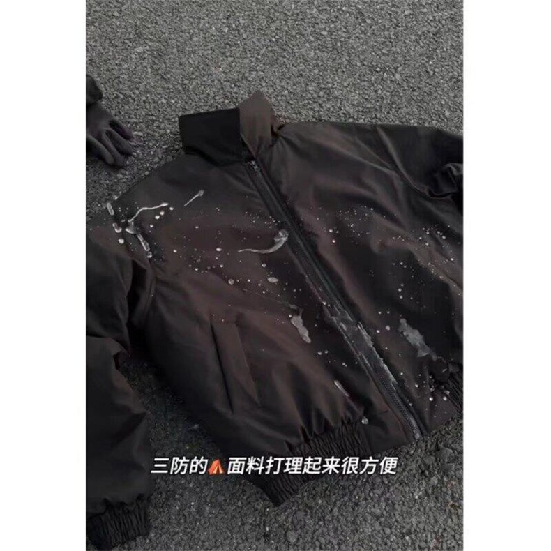 飞行夹克棉服男冬季高级感潮牌痞帅夹棉加厚翻领宽松棉衣,男装夹克,星座506A