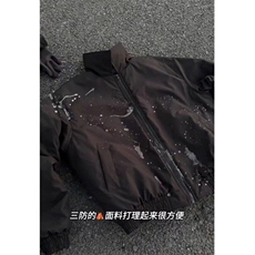 飞行夹克棉服男冬季高级感潮牌痞帅夹棉加厚翻领宽松棉衣，男装夹克，星座506A