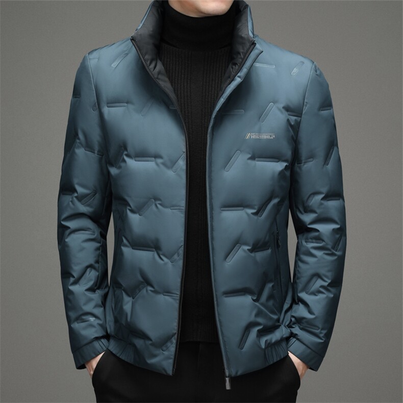 LD661钱塘2020-2秋冬新款中年男士商务休闲立领羽绒服外套P220图片