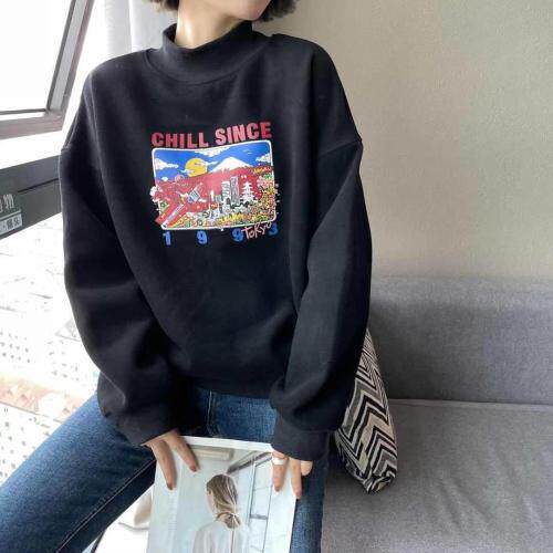 大猩猩飞机款圆领卫衣，女装卫衣/绒衫，简单小珍