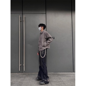 【有货】cleanfit灰色短款盔甲外套男春秋高级感夹克S260LL-P65图片
