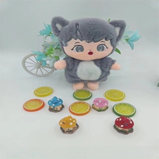家乐迪毛绒玩具 灰猫娃娃