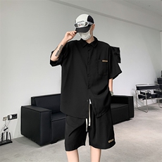 套装男士韩版潮流高街帅气百搭夏季2024新款ins五分裤W5794-P52，男装牛仔裤，星座412-3