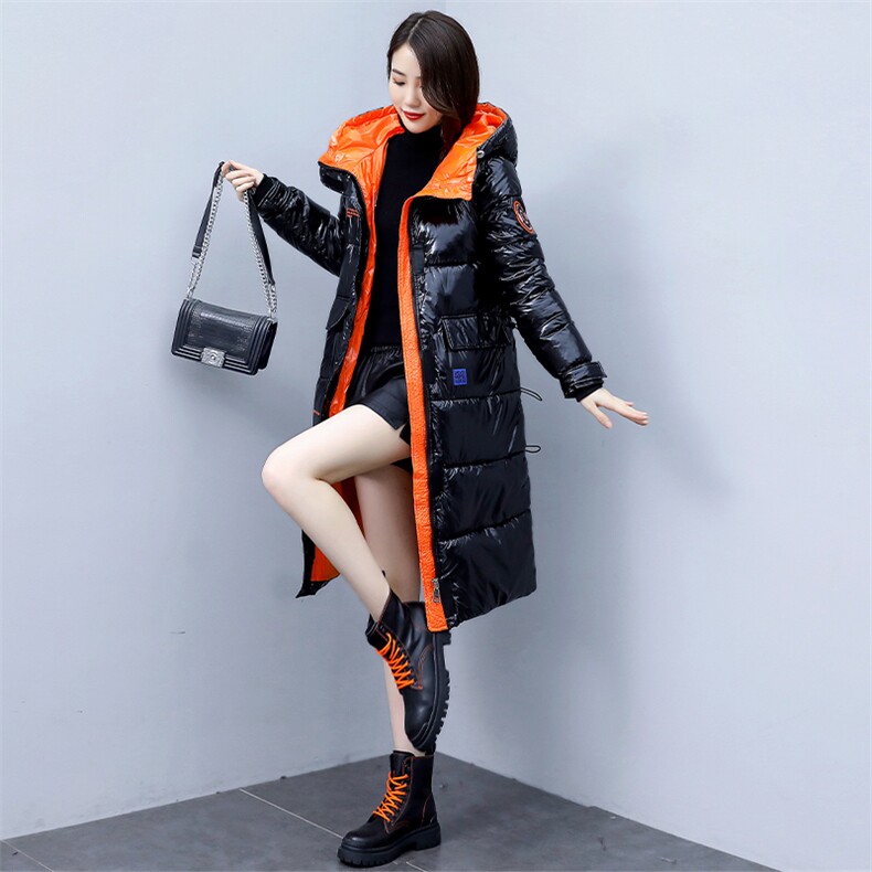 2022冬季新款时尚连帽中长款棉衣修身显瘦保暖外套，女装棉衣/棉服，贵人树