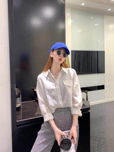 麻料防晒衬衫面料质感没话说ML，女装衬衫，潮不落