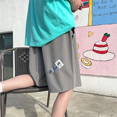 ！2023夏季男士休闲宽松直筒短裤百搭贴标时尚五分裤DK01P35，男装休闲裤，电商B220