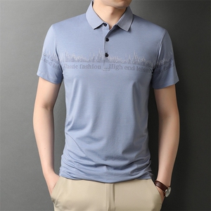 夏季新款男士翻领短袖t恤中年有领男装上衣服休闲POLO衫图片
