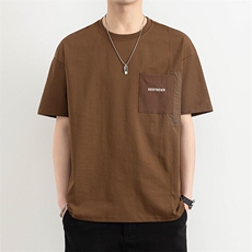 25172-特P40夏季简约时尚T恤男短袖打底衫个性拼接撞色短袖t恤男，男装T恤，电商D310B-1
