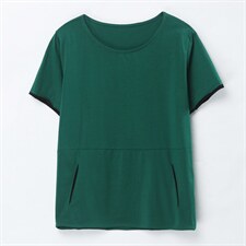 妈妈短袖T恤纯棉女大码薄2025中老年洋气夏季宽松遮肚子上衣显瘦，女装套装/套裙，奕阳依阁