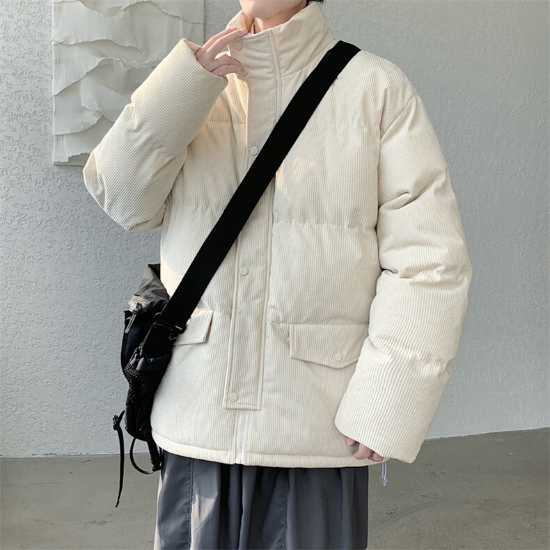 羽绒棉服男冬季休闲冬装潮牌加厚保暖灯芯绒外套男M0776-P105,男装棉衣,星座308B-2