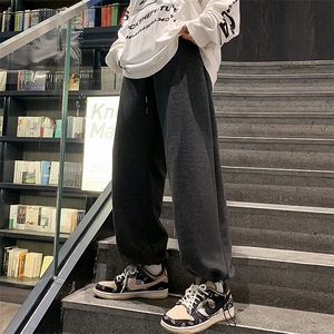 2023春季新品男士纯色松紧腰长裤简约时尚运动裤束脚卫裤 K21-P40图片