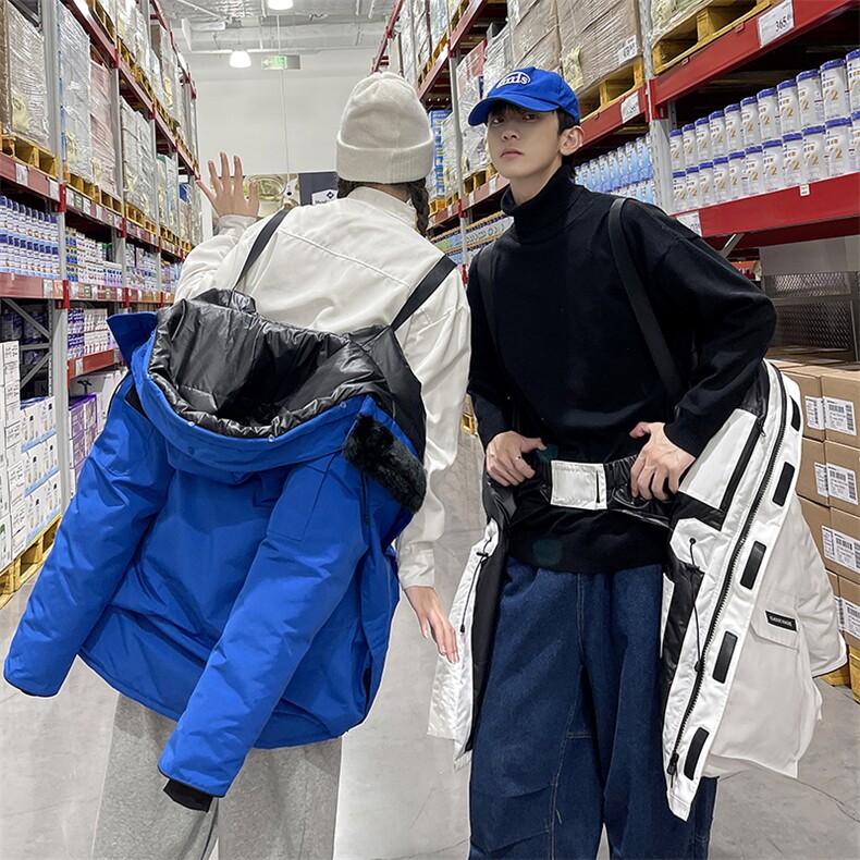 新款情侣工装男士冬季户外羽绒服男女加厚外套A068-JNYRY22-TP320,男装羽绒服,电商A068