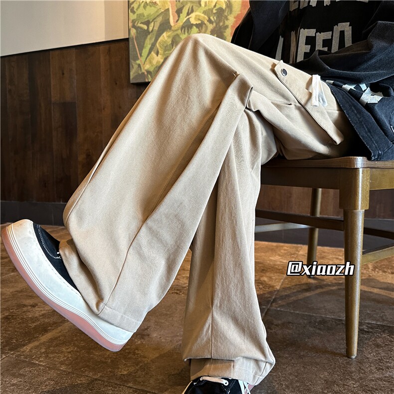 XZ616秋季重磅设计感飘带侧开缝水洗休闲长裤TY1070P65控78,男装休闲裤,星座512A（原616）