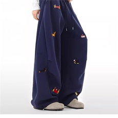 1506-1/KWK271/P美式腊肠狗刺绣弯刀卫裤男女潮牌hiphop运动裤子，男装休闲裤，星座1506-1